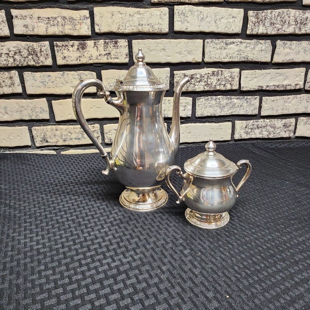 International Silver Company "Camille" silverplate 2pc Teapot Set #6001, #6003
